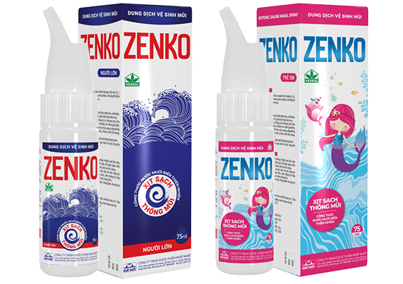 Xịt rửa mũi cho bé bằng dung dịch vệ sinh mũi Zenko giúp đường thở thông thoáng hơn