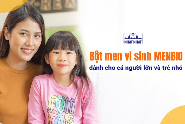 Bột men vi sinh MENBIO bổ sung 2 tỷ lợi khuẩn, dành cho cả người lớn và trẻ nhỏ