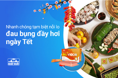 Nhanh chóng tạm biệt nỗi lo đau bụng đầy hơi ngày Tết