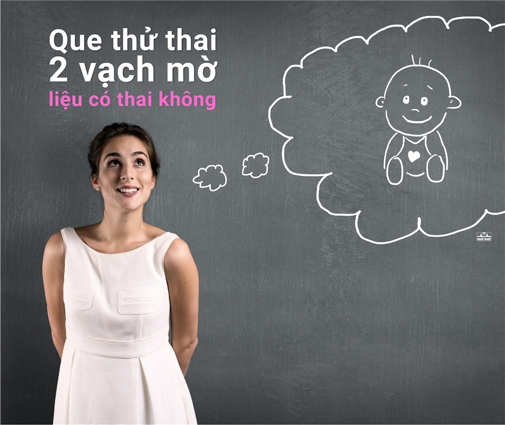 Que thử thai 2 vạch mờ liệu có thai không?