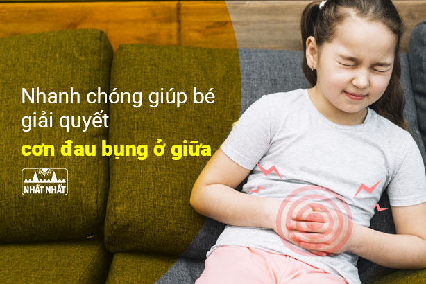 Nhanh chóng giúp bé giải quyết cơn đau bụng ở giữa