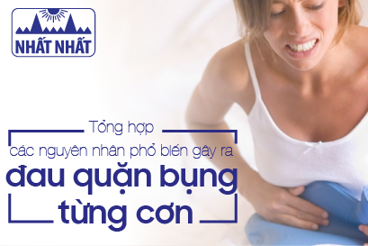 Có những biểu hiện nào khác đi kèm với đau bụng từng cơn?
