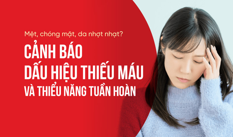Mệt, chóng mặt, da nhợt nhạt? Cảnh báo dấu hiệu thiếu máu và thiểu năng tuần hoàn