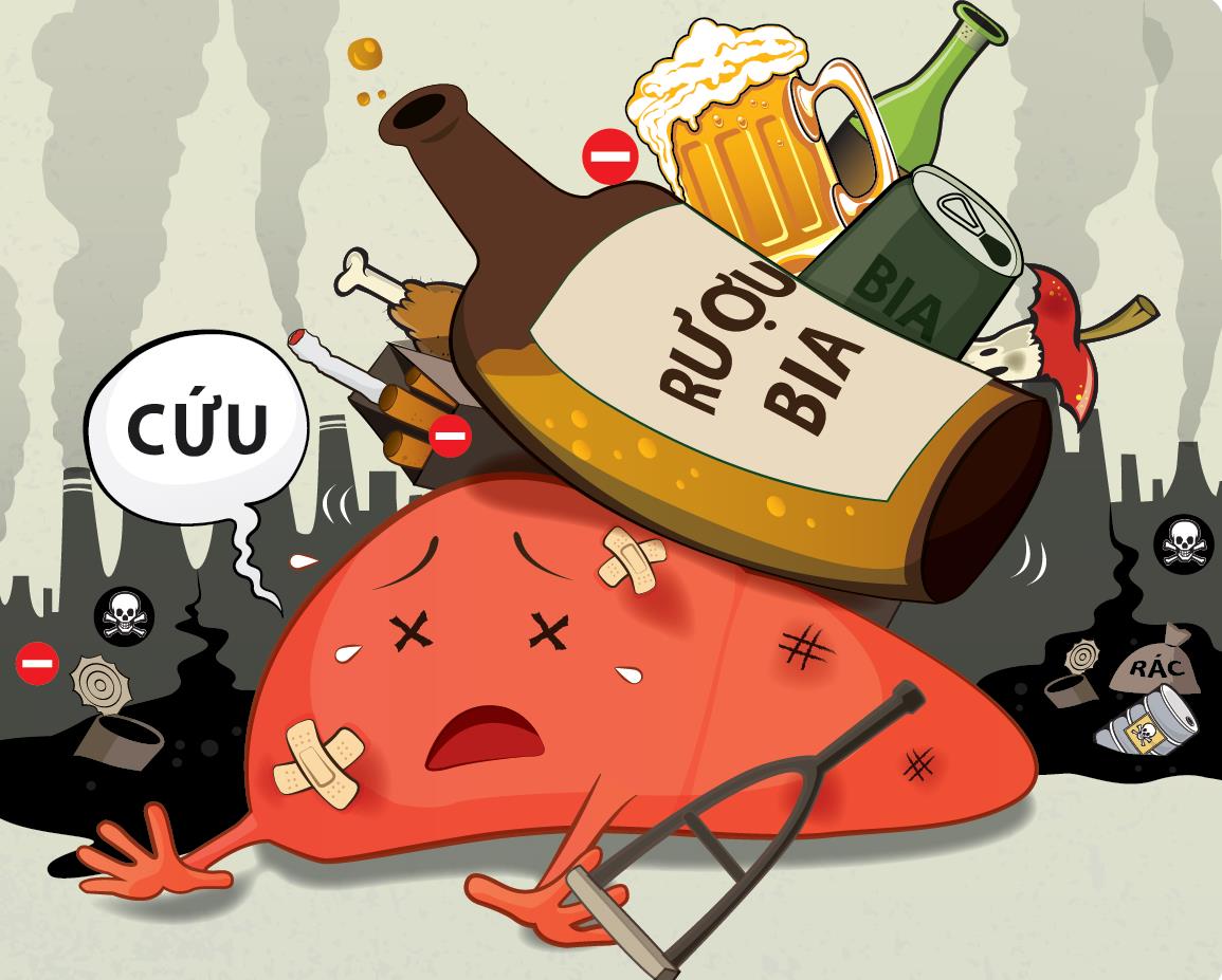 Tránh rượu, bia, thuốc lá giúp kéo dài tuổi thọ cho người viêm gan B