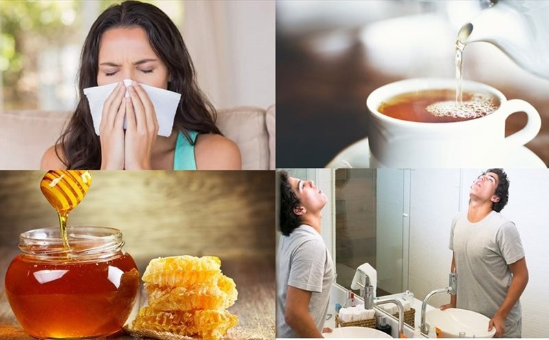 Uống trà ấm, mật ong, súc họng là những cách giúp giảm triệu chứng cảm lạnh
