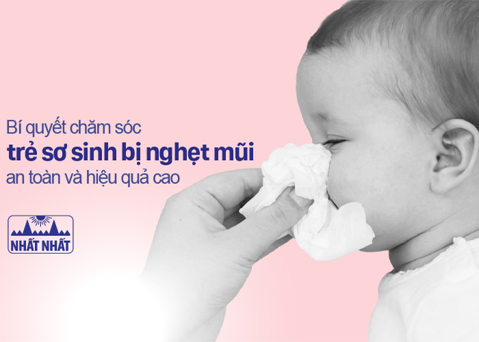 trẻ sơ sinh bị nghẹt mũi