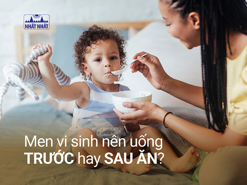 Men vi sinh nên uống trước hay sau ăn?