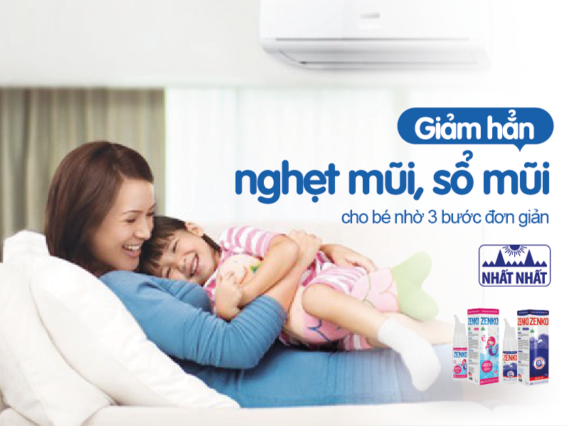 GIẢM HẲN NGHẸT MŨI, SỔ MŨI CHO BÉ NHỜ 3 BƯỚC ĐƠN GIẢN