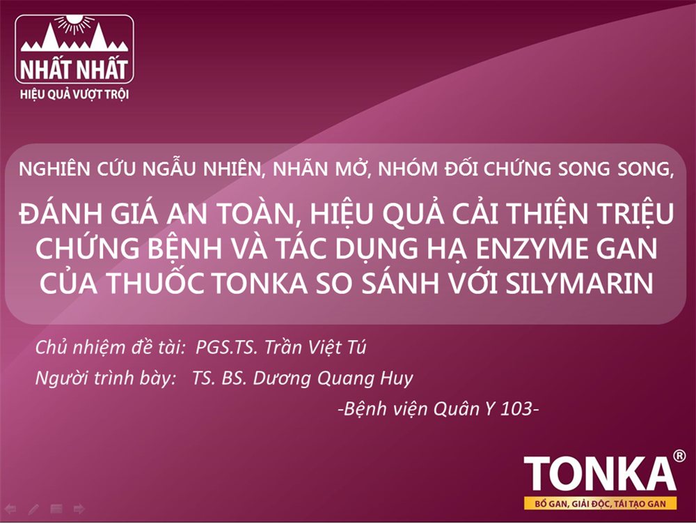 Báo cáo khoa học về hiệu quả vượt trội trong điều trị bệnh gan của TONKA so với SILYMARIN