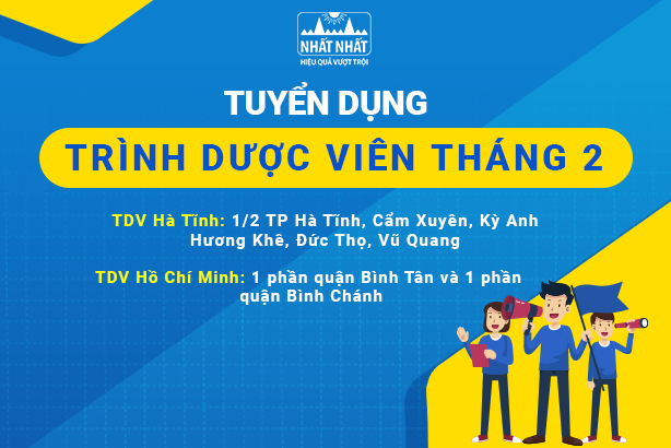 Tuyển dụng trình dược viên tháng 2-  Hà Tĩnh, Hồ Chí Minh