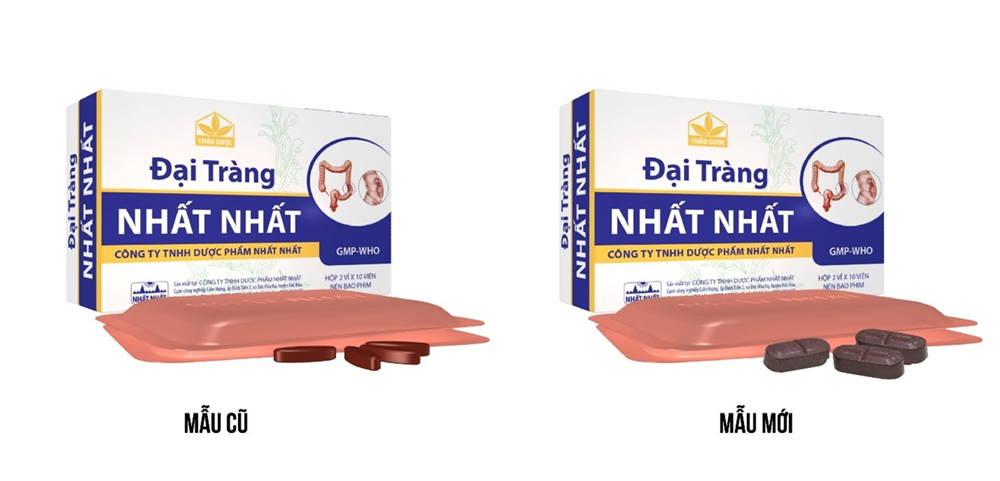 Thông báo thay đổi mẫu mã viên nén Đại Tràng Nhất Nhất