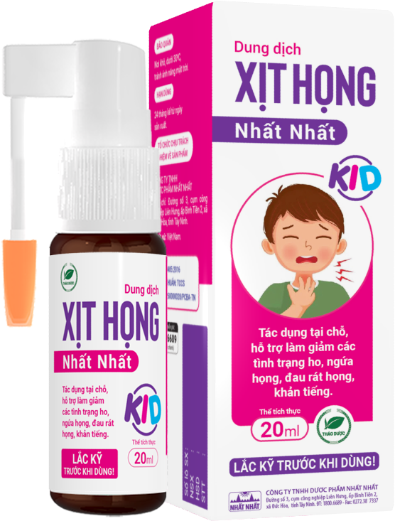  Dung Dịch Xịt Họng Nhất Nhất Kid