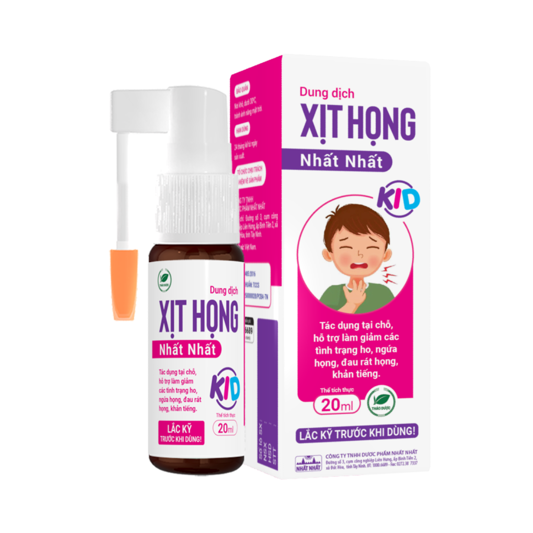 Dung Dịch Xịt Họng Nhất Nhất Kid
